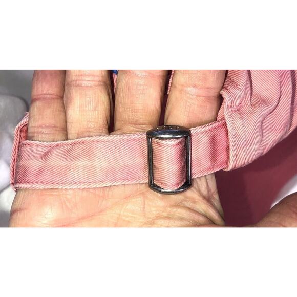 Polo Ralph Lauren Hat Cap Adjustable Strap Salmon Pink Blue Pony Baseball - Picture 7 of 8